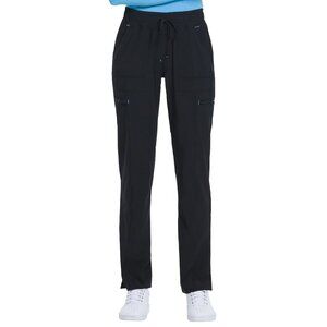 Scrubstar Women’s Petite Fashion Premium Performance Yoga Scrub Pants, Black, S